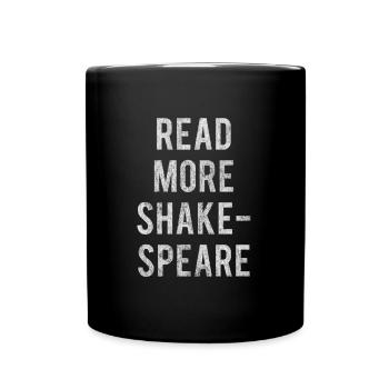 Read More Shakespeare Retro - Full Colour Mug - black - Front