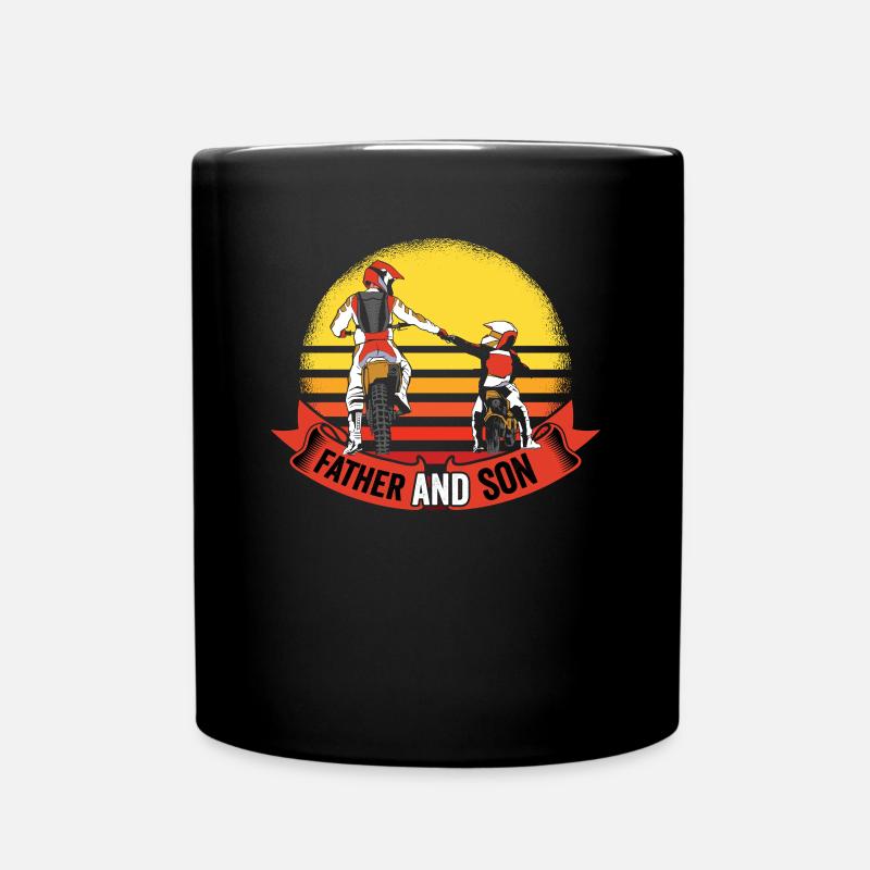 Motocross - père et fils - Mug uni - noir