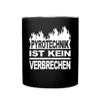 Pyrotechnik ist kein Verbrechen Pyrotechnik - Tasse einfarbig - Schwarz - Vorne