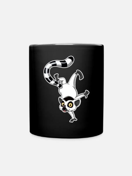 Drôle de singe lémurien de Madagascar - Mug uni - noir