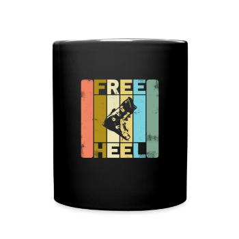 Telemark Free Heel Nordic Ski Retro Gift - Full Colour Mug - black - Front