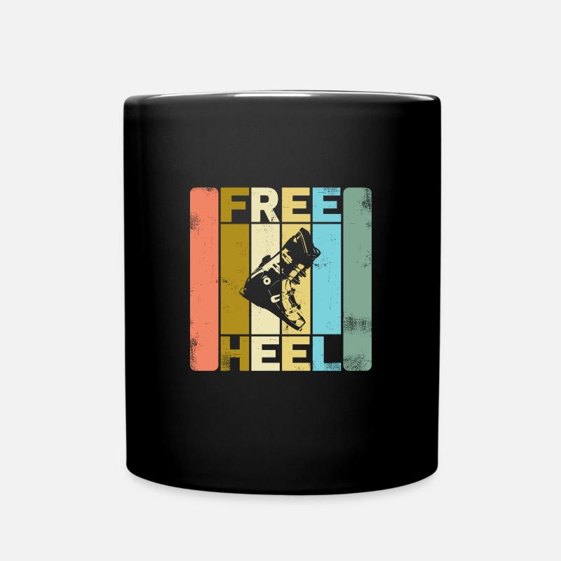 Telemark Free Heel Nordic Ski Retro Geschenk - Tasse einfarbig - Schwarz