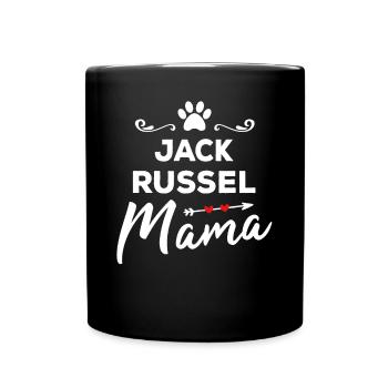 Jack Russel Dog Mama avec cœurs et patte - Mug uni - noir - Devant