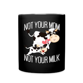 Pas votre mère pas votre lait vegan végétarien végétarien - Mug uni - noir - Devant