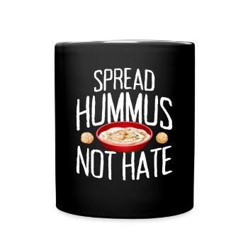 Faites-vous plaisir avec le végétalien Hummus Not Hate - Mug uni - noir - Devant