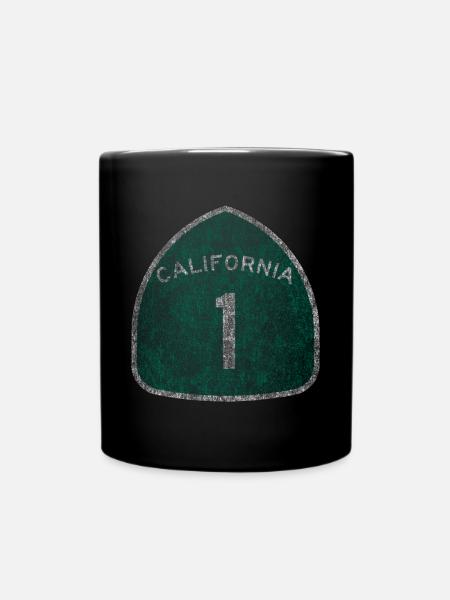 Kalifornien 1 Pacific Coast Highway - Tasse einfarbig - Schwarz