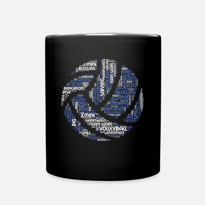 Volleyball - Tasse einfarbig - Schwarz