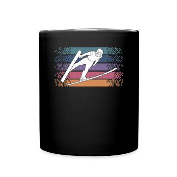 Ski jumper retro vintage - Full Colour Mug - black - Front