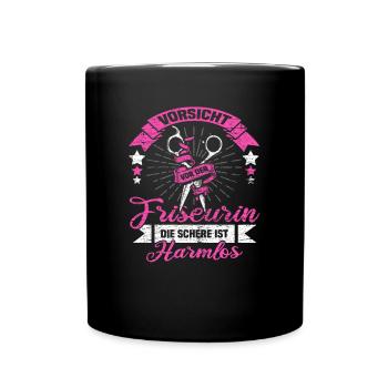 Hairdresser harmless - Full Colour Mug - black - Front