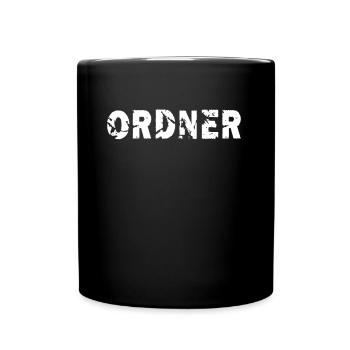 Ordner Security Festival Demonstration Umzug - Tasse einfarbig - Schwarz - Vorne