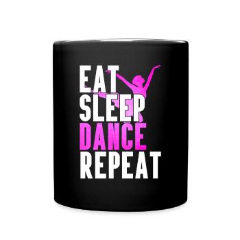 Food Sleep Dance Repetition - Full Colour Mug - black - Front