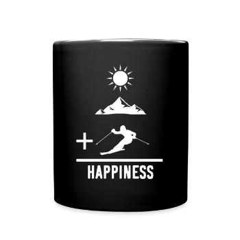Vacances de ski math blanc - Mug uni - noir - Devant