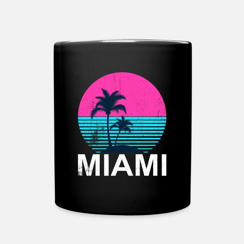 Miami Beach - Tasse einfarbig - Schwarz