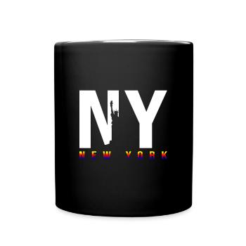 New York - Tasse einfarbig - Schwarz - Vorne
