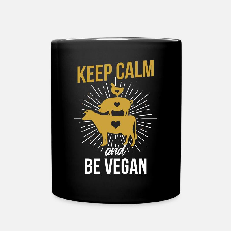 Vegan Vegan Vegan Rester tranquille - Mug uni - noir