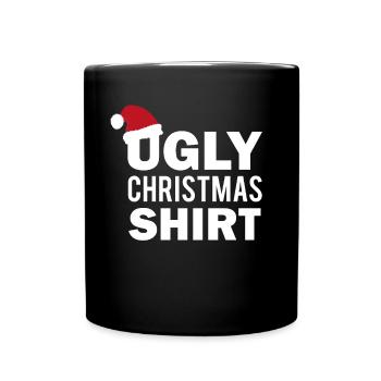 Ugly Christmas - Tasse einfarbig - Schwarz - Vorne