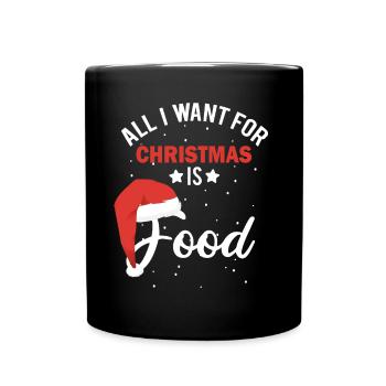 Weihnachtsessen Christmas food Festnacht - Tasse einfarbig - Schwarz - Vorne