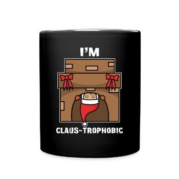 Weihnachtsmann Karmin Im Claus-trophobic - Tasse einfarbig - Schwarz - Vorne