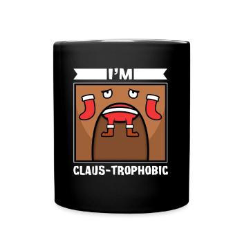 Weihnachtsmann Karmin Im Claus-trophobic - Tasse einfarbig - Schwarz - Vorne