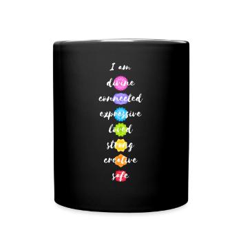 Yoga Meditation Spirituality Chakra - Full Colour Mug - black - Front