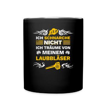 Leaf blower Perfect gardener gift Funny - Full Colour Mug - black - Front