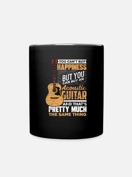 Akustikgitarre Gitarre - Tasse einfarbig - Schwarz