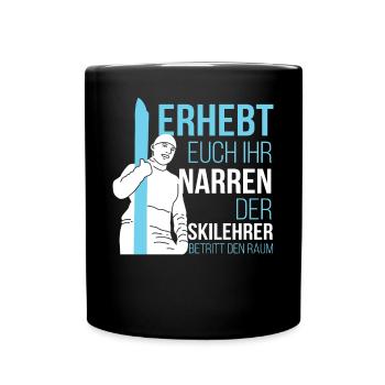 Skilehrer Ski Wintersport - Tasse einfarbig - Schwarz - Vorne
