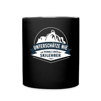 Skilehrer - Tasse einfarbig - Schwarz - Vorne