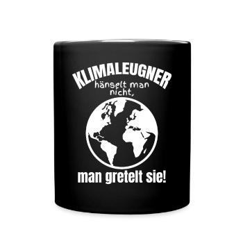 Deniers climatiques protection de l'environnement idée de conservation de la nature - Mug uni - noir - Devant