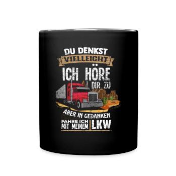 chauffeur routier - Mug uni - noir - Devant