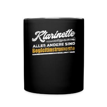 Klarinette - Tasse einfarbig - Schwarz - Vorne