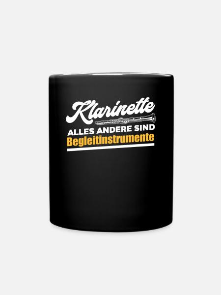 Klarinette Musikinstrument - Tasse einfarbig - Schwarz
