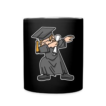 Boy student dab dabbing graduation school - Full Colour Mug - black - Front