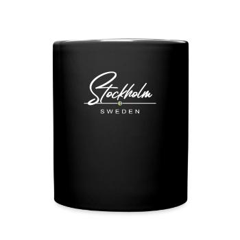 Stockholm Schweden schwedisch Hauptstadt - Tasse einfarbig - Schwarz - Vorne