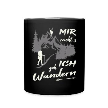 Mir reichts ich geh wandern - Tasse einfarbig - Schwarz - Vorne