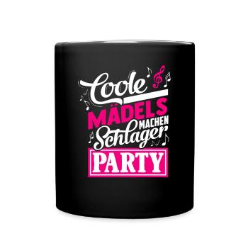Schlager Frau - Tasse einfarbig - Schwarz - Vorne