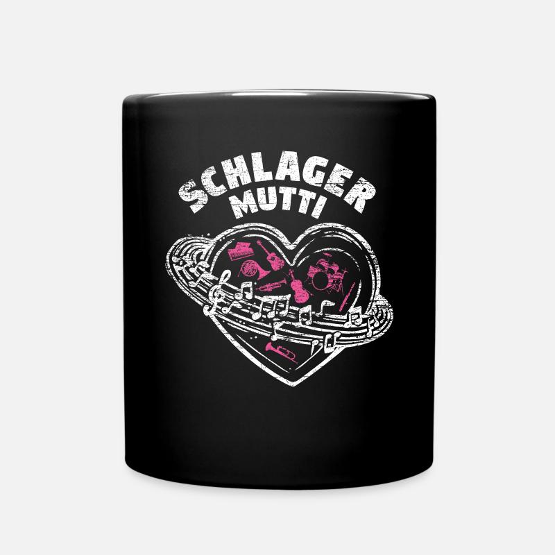 Schlager Mutti - Tasse einfarbig - Schwarz