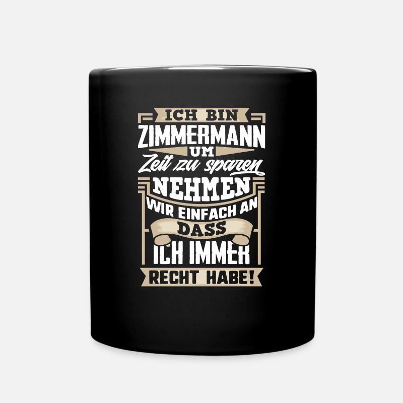 Zimmermann - Tasse einfarbig - Schwarz