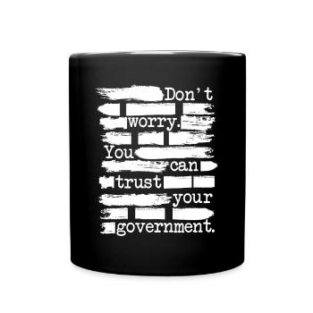 Anarchist Anarchismus Anarchie Zensur Weiß - Tasse einfarbig - Schwarz - Vorne