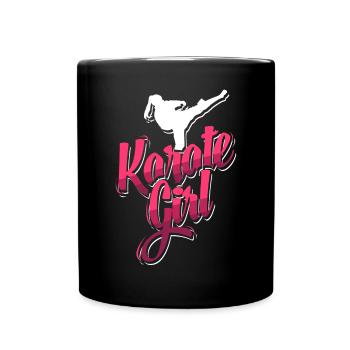 Fille de karaté - Mug uni - noir - Devant