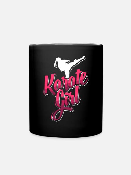Karate Girl - Tasse einfarbig - Schwarz