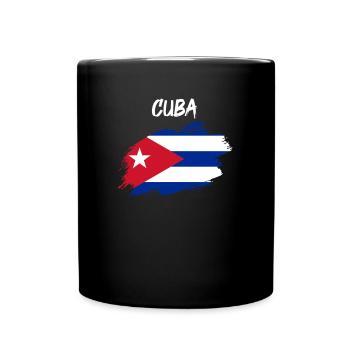 Cuba Cuban Flag Flag - Full Colour Mug - black - Front
