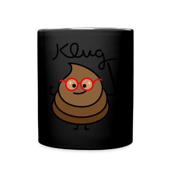 Klugscheißer - Tasse einfarbig - Schwarz - Vorne