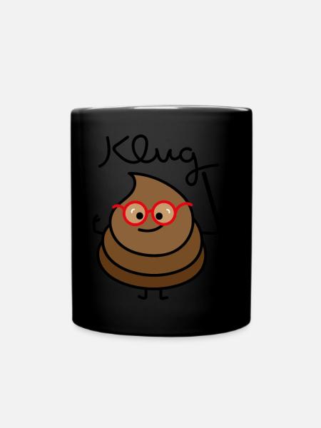 Klugscheißer - Tasse einfarbig - Schwarz