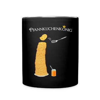 Pancakes, pancake king, hobby cook, cooking - Full Colour Mug - black - Front