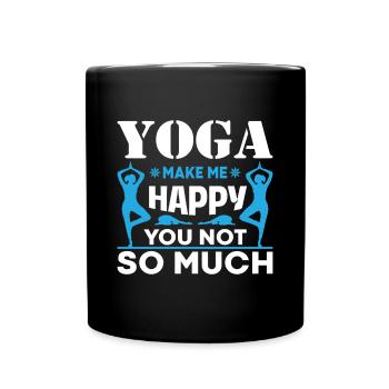 Yoga meditation yogi buddhism relaxation - Full Colour Mug - black - Front