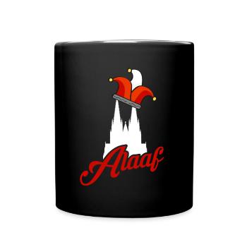 Alaaf Köln Kölsch Karneval Kölner Dom - Tasse einfarbig - Schwarz - Vorne