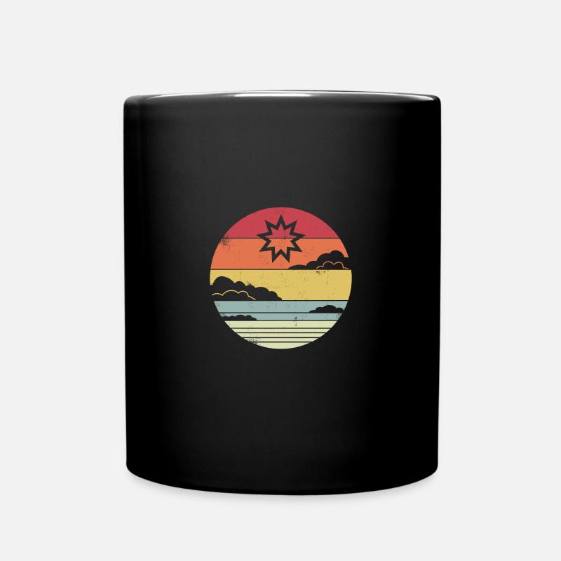 Bahai Bahaitum Retro - Tasse einfarbig - Schwarz