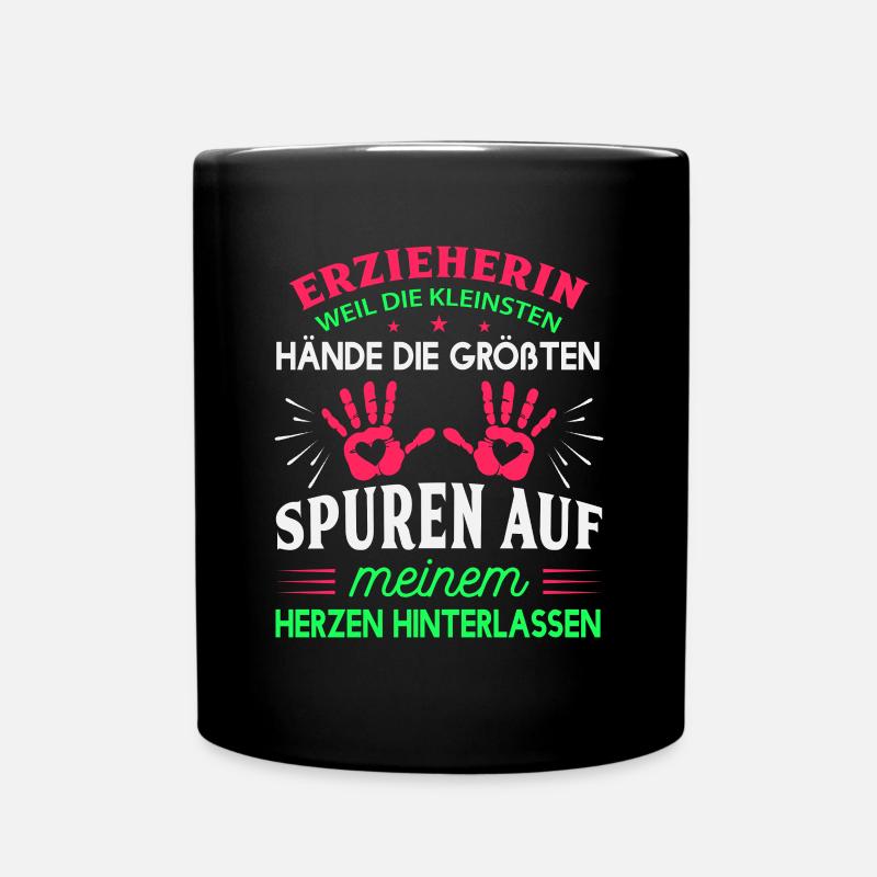 Erzieherin - Tasse einfarbig - Schwarz