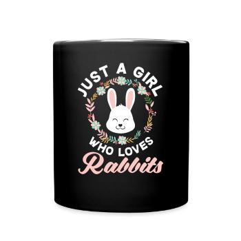Lapins femme - Mug uni - noir - Devant